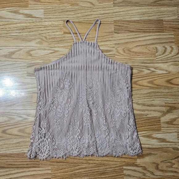 Miami Halter Top Womens Size S Pink Lace Straps Boho Chic - Picture 4 of 7